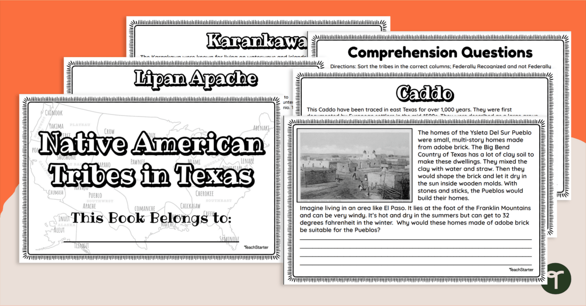 Native Americans in Texas Mini-Book teaching resource