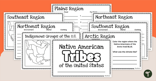 Native American Regions of North America Workbook teaching resource