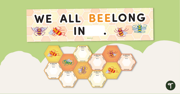 Go to All About Me Display Wall - Bee Hive teaching resource