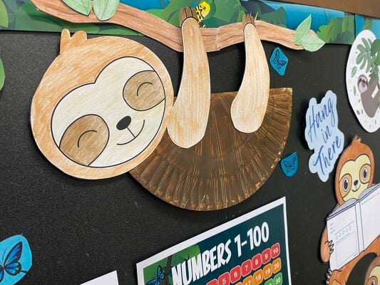 International Sloth Day - Paper Plate Craft teaching resource