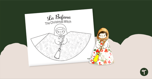 Go to Christmas in Italy - La Befana Christmas Craft teaching resource