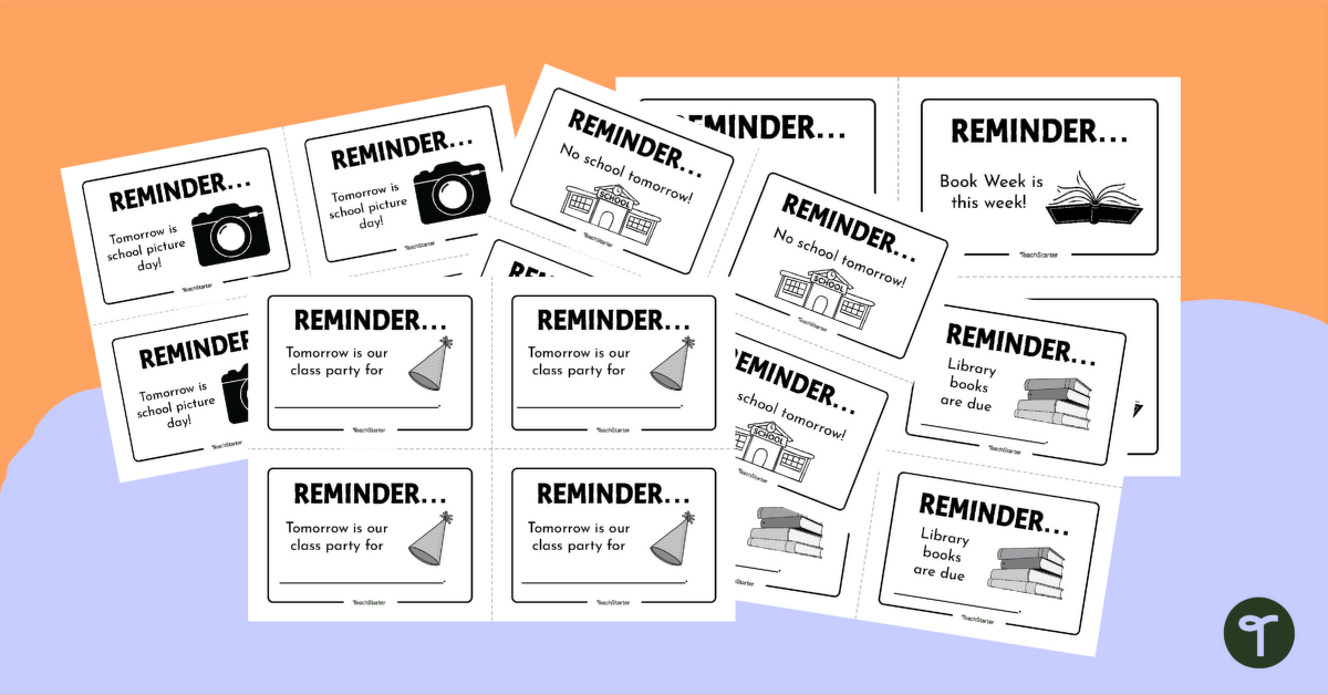 Editable School Notes for Parents - Classroom Reminders teaching resource