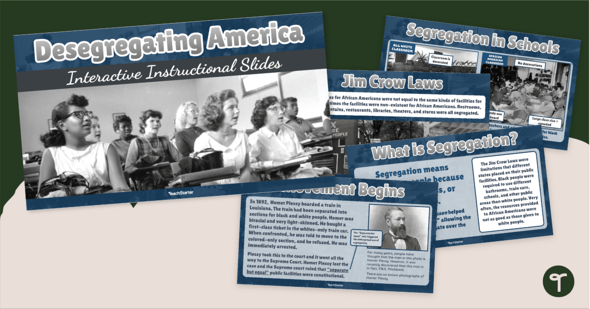 Segregation and the Civil Rights Movement Instructional Slide Deck teaching resource