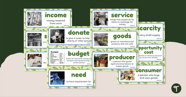 Go to Financial Literacy for Kids - Finance Word Wall teaching resource