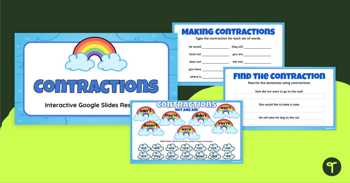 Contractions Interactive Activity teaching resource
