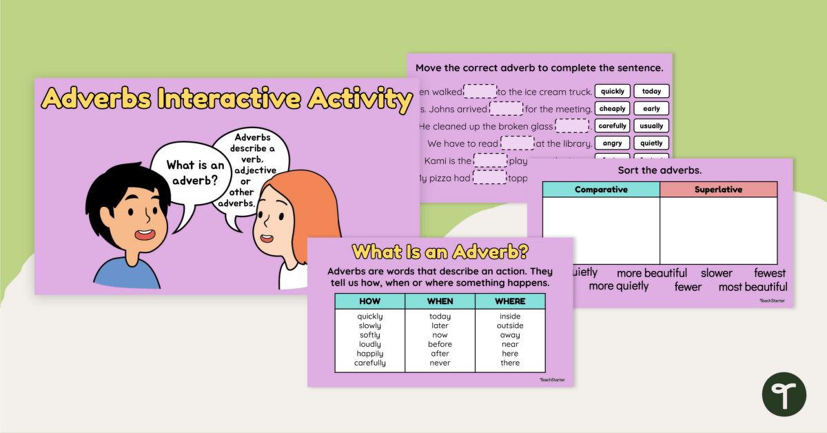 Adverbs Interactive Activity teaching resource