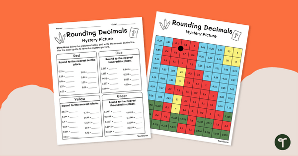 Go to Rounding Decimals – Mystery Picture Worksheet teaching resource