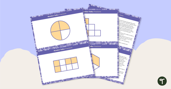 Go to Number Talks - Fraction Task Cards teaching resource