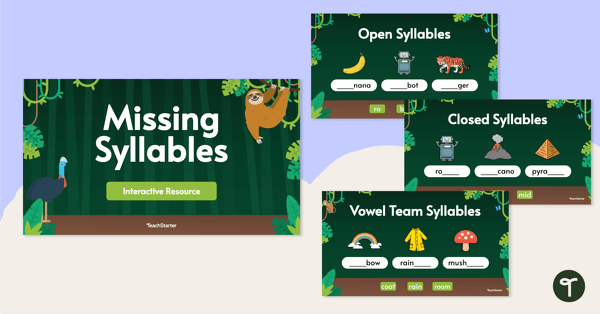 Go to Missing Syllables - Interactive Activity teaching resource