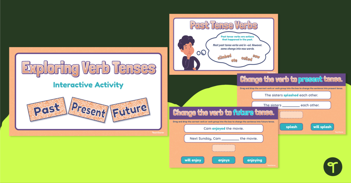 Exploring Verb Tenses - Interactive Activity teaching resource