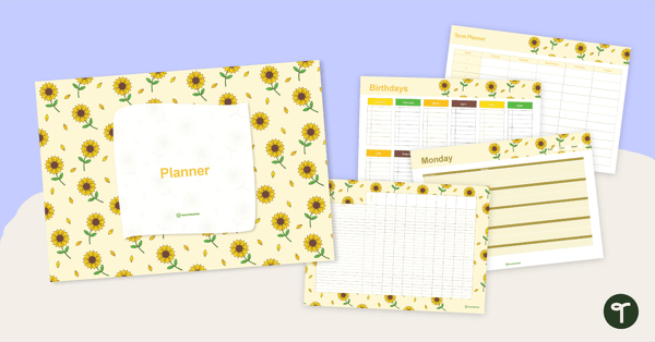 Go to Sunflowers Digital Teacher Planner teaching resource