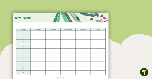 Gum Leaves Digital Teacher Planner teaching resource