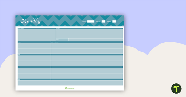 Chevrons Digital Teacher Planner teaching resource