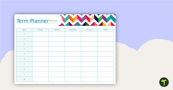 Chevrons Digital Teacher Planner teaching resource