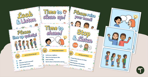 Go to Behaviour Expectations Visual Cue Posters teaching resource