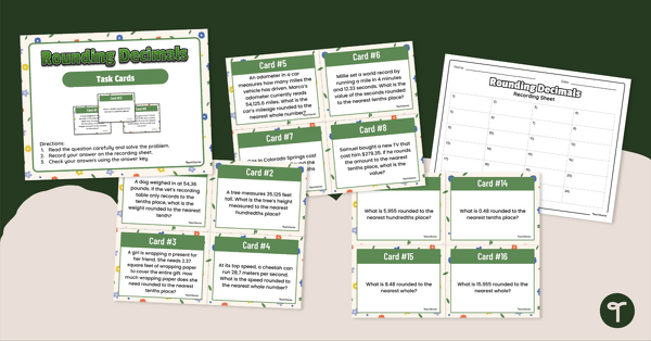 Image of Rounding Decimals – Task Cards