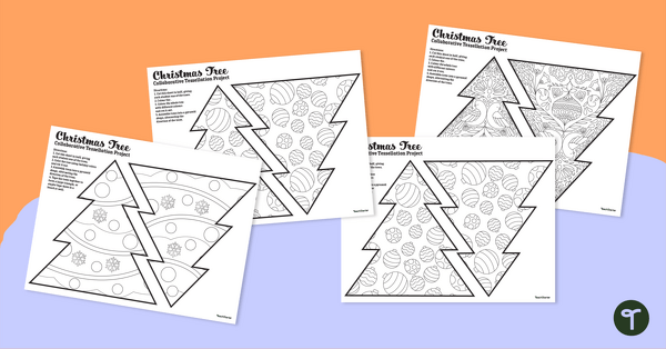 Tessellation Christmas Tree - Printable Project teaching resource