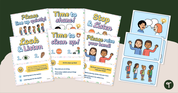 Image of Classroom Expectations - Behavioral Visual Support Posters