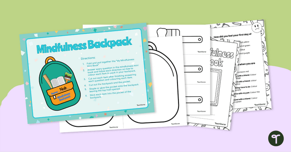 Go to Mindfulness Activities for Kids - Backpack Craft and Book teaching resource