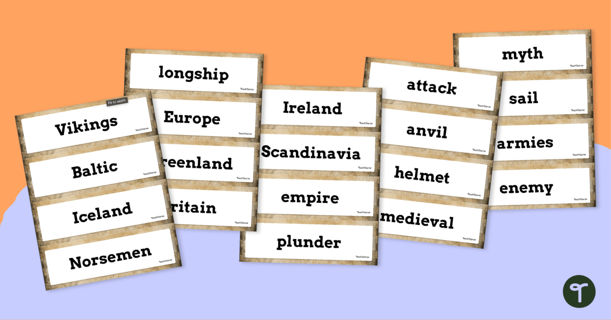 Viking Words - Vocabulary Word Wall teaching resource
