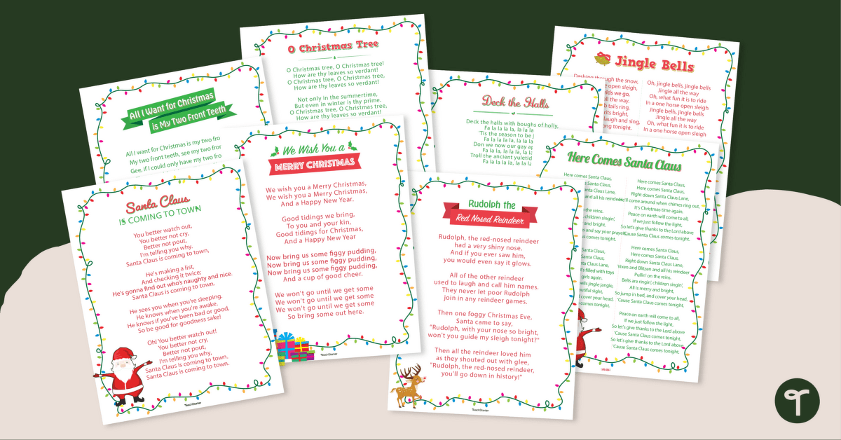 Jingle Bells (Learn & Sing) Lyrics Poster