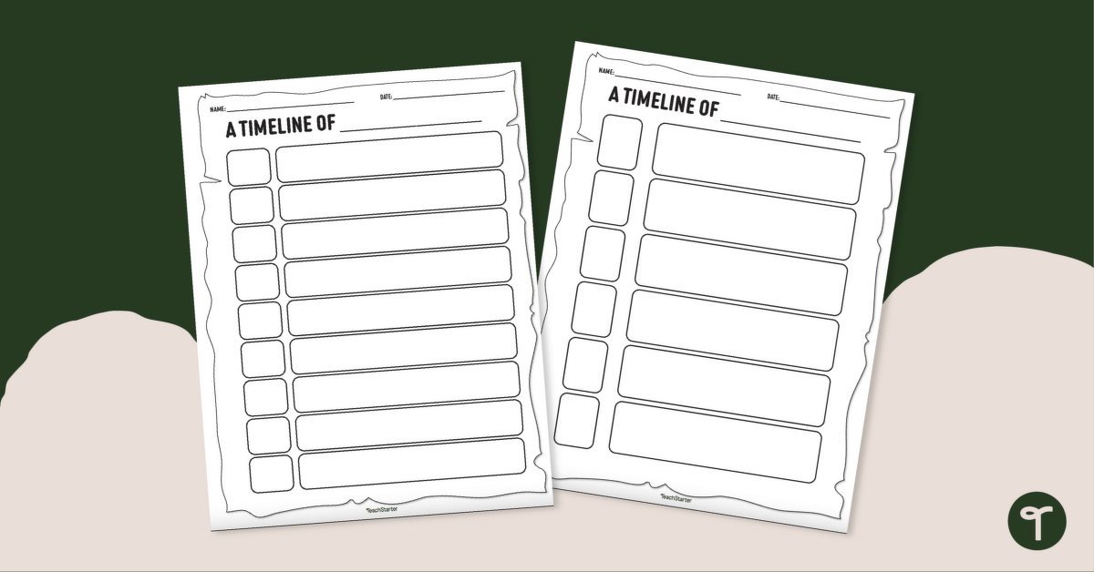 Blank Timeline - Printable Template | Teach Starter