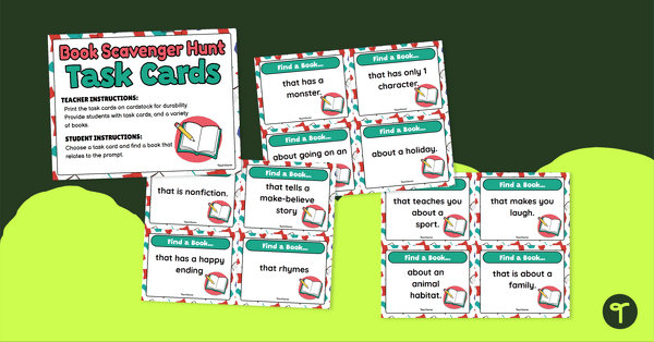 Image of Book Scavenger Hunt Task Cards