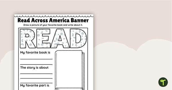 Go to Read Across America Banner - Book Review Template teaching resource