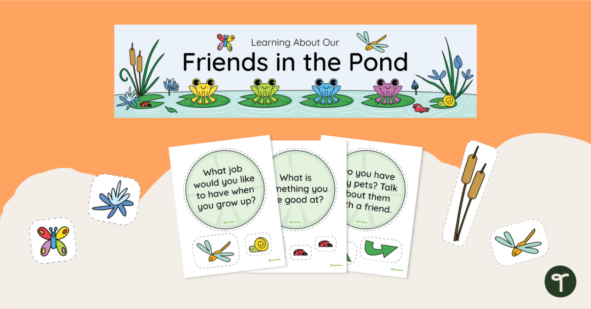 Our Friends in the Pond - Getting to Know You Activity teaching resource