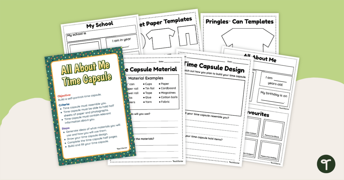 All About Me Time Capsule teaching resource