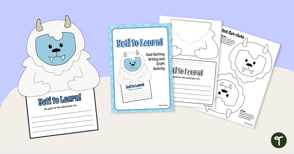 Go to Yeti to Learn - Goal Setting Template teaching resource