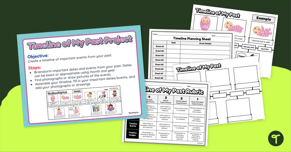 Making a Timeline of My Life Project teaching resource