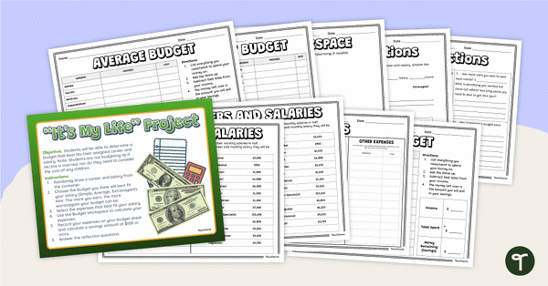 Math in the Real World - Budgeting Planning Project teaching resource