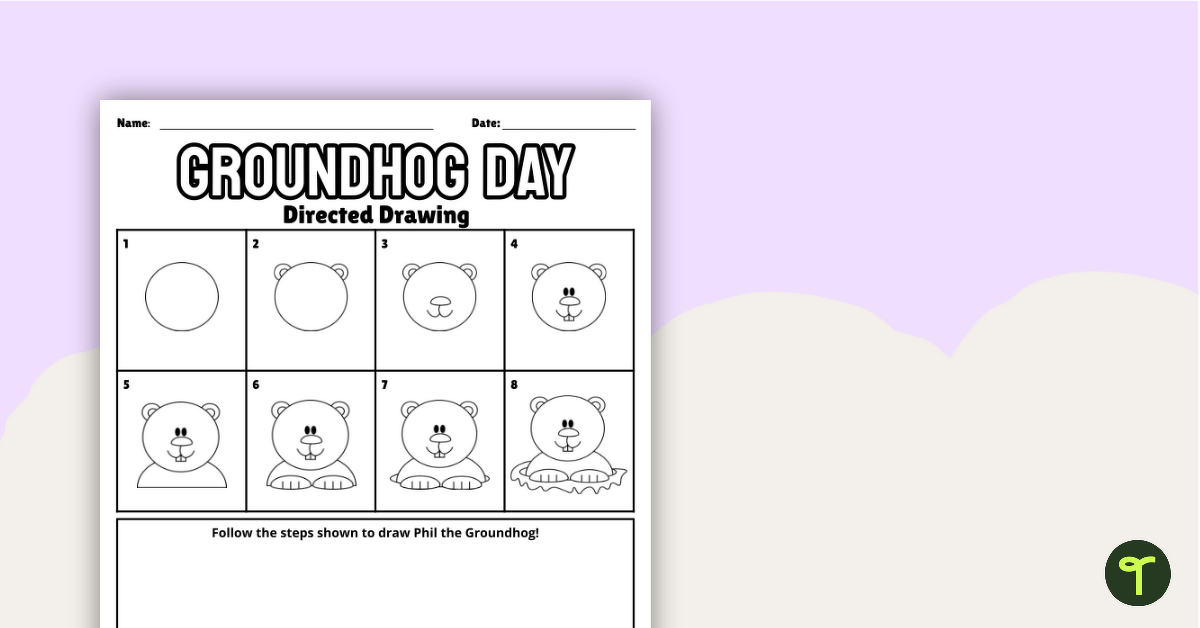 Groundhog Day Directed Drawing Activity Teach Starter