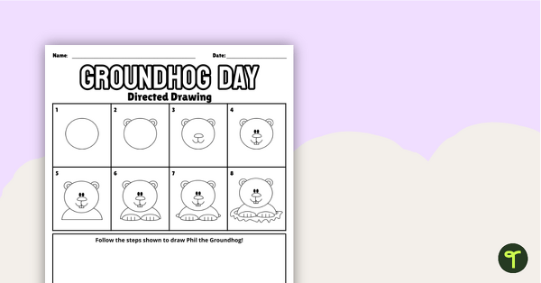 Image of Groundhog Day Directed Drawing Activity