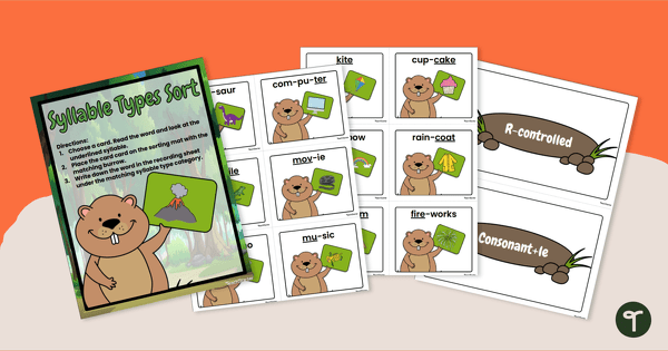 Go to Groundhog Day Syllable Sort teaching resource