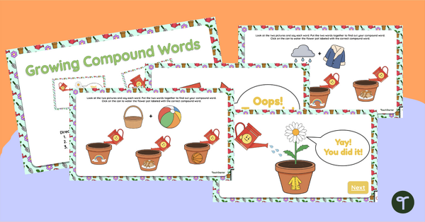 Go to Growing Compound Words Interactive Activity teaching resource