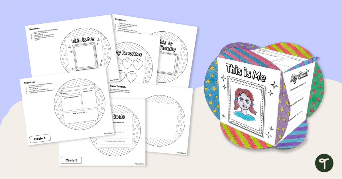 3D Me! All About Me Template teaching resource