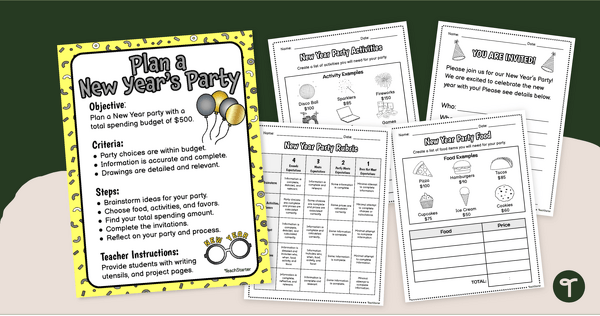 Go to New Year's Party Planning - STEM Project teaching resource