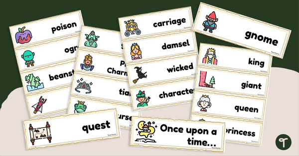 Go to Fractured Fairy Tales Word Wall Vocabulary teaching resource