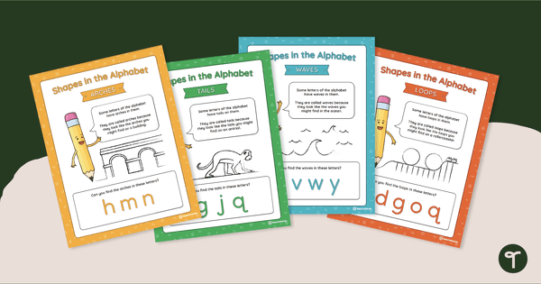 Go to Shapes in the Alphabet - Handwriting Letters Posters teaching resource