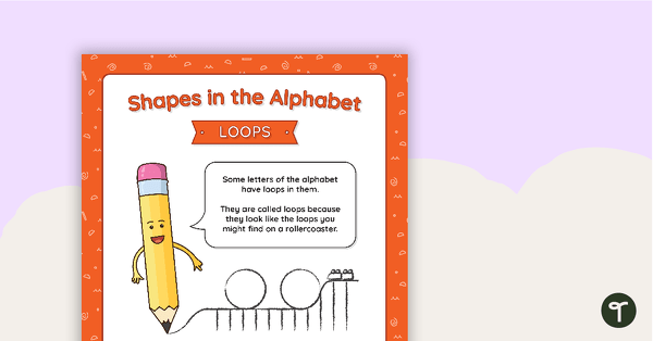 Shapes in the Alphabet - Handwriting Letters Posters teaching resource