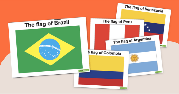 Go to Flags of South America - Printable Posters teaching resource