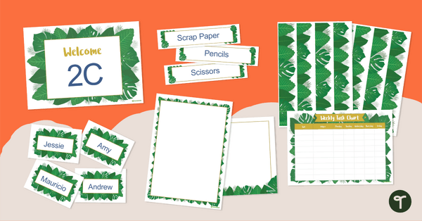 Go to White Lush Leaves Classroom Theme Pack resource pack
