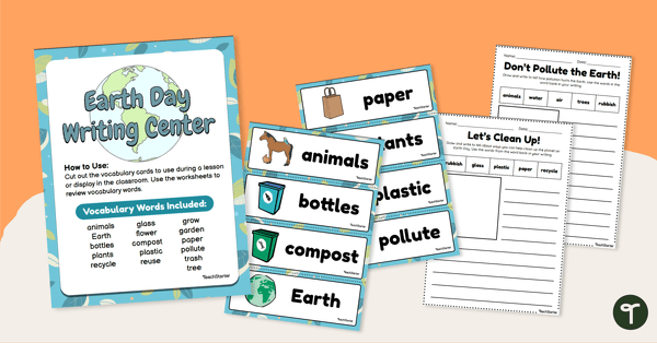 Image of Earth Day Vocabulary and Writing Pack