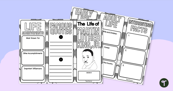 Go to Martin Luther King, Jr. Trifold Brochure teaching resource