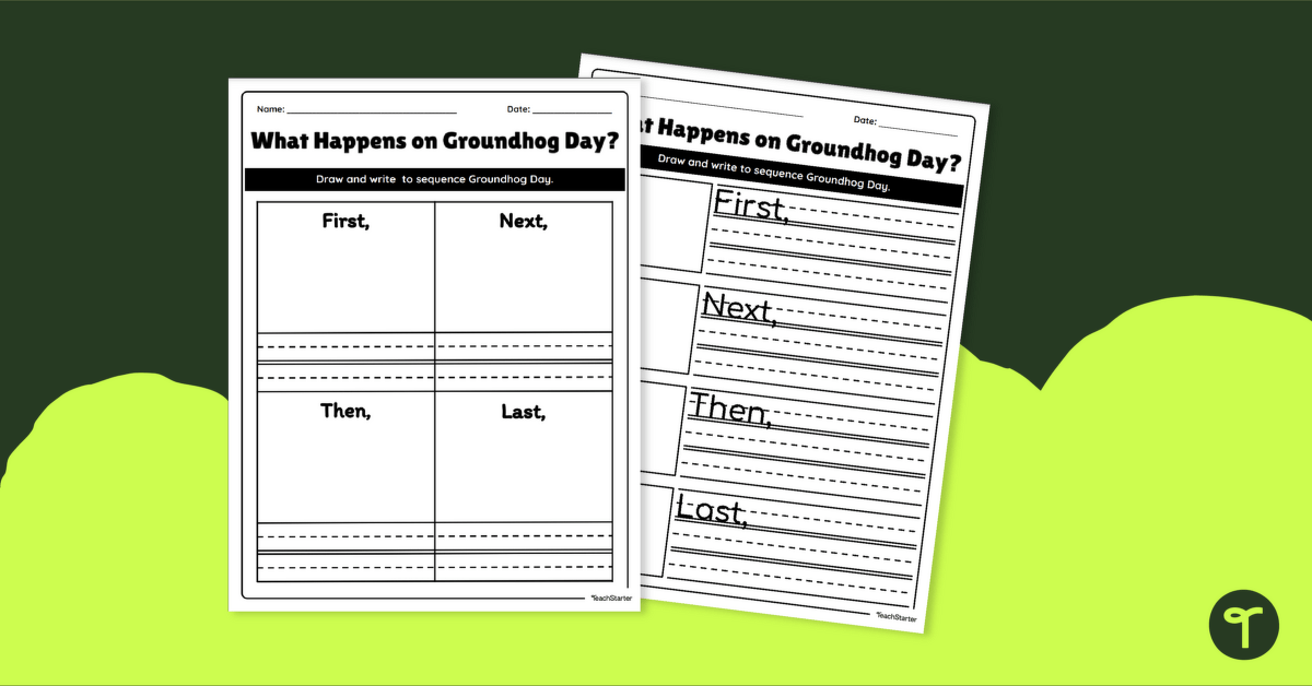 Write About It! What Happens on Groundhog Day? teaching resource