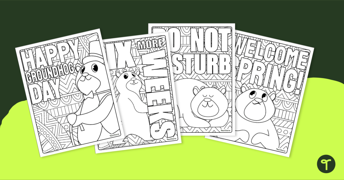 Groundhog Day Coloring Pages teaching resource