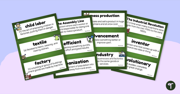 Go to Industrial Revolution Word Wall teaching resource