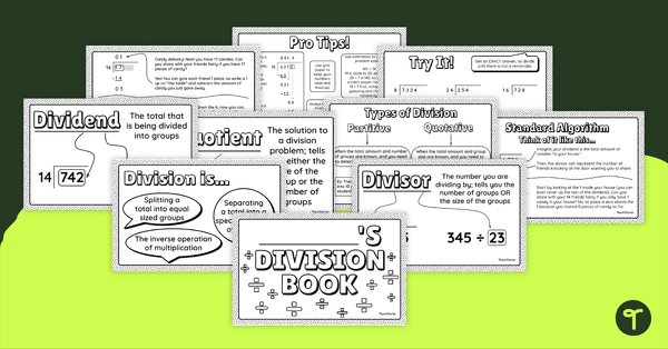 Go to Long Division Mini-Book teaching resource